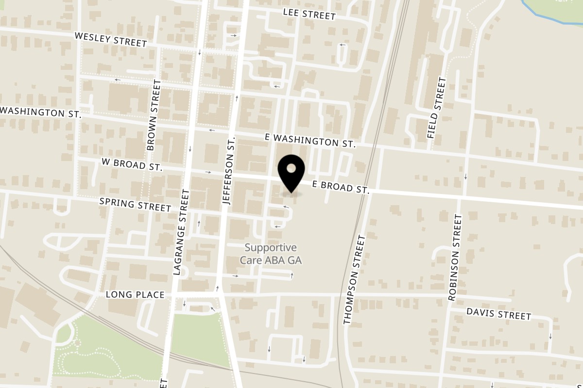 Map showing the location of Apollo's Steaks on 33 E Broad St in Newnan